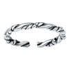 Silver Toe Ring -  Rope