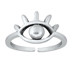 Silver Toe Ring - Eye