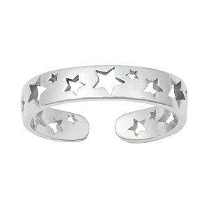 Silver Toe Ring -  Stars