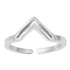 Silver Toe Ring - V Shaped