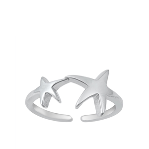 Silver Toe Ring - Starfish