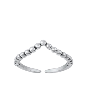 Silver Toe Ring - V Shape