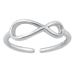 Silver Toe Ring - Infinity
