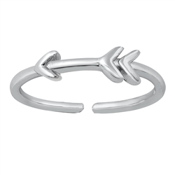 Silver Toe Ring - Arrow