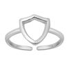 Silver Toe Ring - Crest