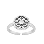 Silver Toe Ring - Mandala