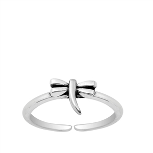 Silver Toe Ring - Dragonfly