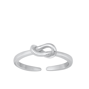 Silver Toe Ring - Knot