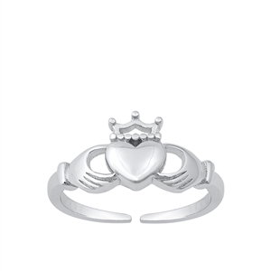 Silver Toe Ring - Claddagh