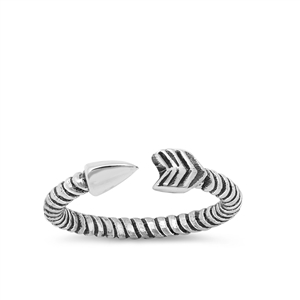 Silver Toe Ring - Arrow