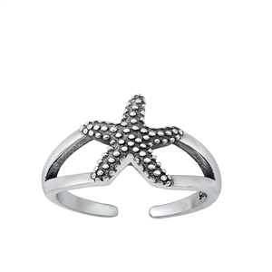 Silver Toe Ring - Starfish