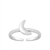 Silver Toe Ring - Crescent Moon