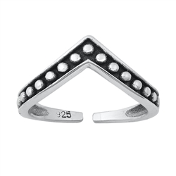 Silver Toe Ring - V Shaped