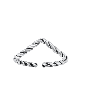 Silver Toe Ring - V Shape