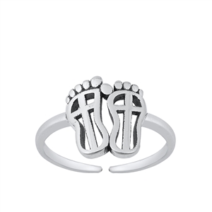 Silver Toe Ring - Feet