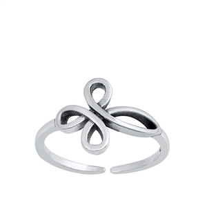 Silver Toe Ring - Cross