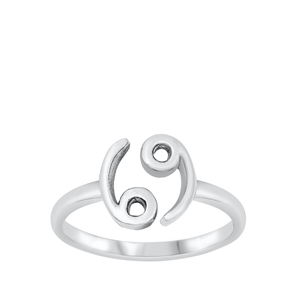 Silver Toe Ring - Cancer Zodiac Sign