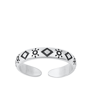 Silver Toe Ring - Sun