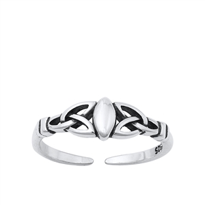 Silver Toe Ring - Celtic