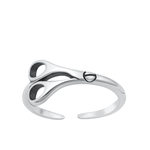 Silver Toe Ring - Scissors