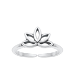 Silver Toe Ring - Lotus