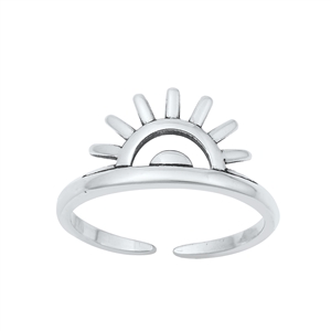 Silver Toe Ring - Sunset