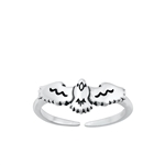 Silver Toe Ring - Bird