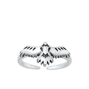 Silver Toe Ring - Bird