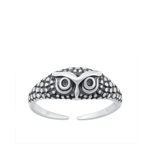 Silver Toe Ring - Owl