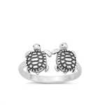 Silver Toe Ring - Turtles