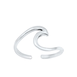 Silver Toe Ring - Wave