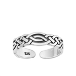 Silver Toe Ring - Celtic