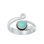 Silver Stone Toe Ring