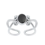 Silver Stone Toe Ring