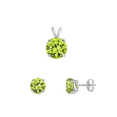 Silver Sets - Peridot CZ