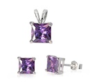 Silver Sets - Amethyst CZ