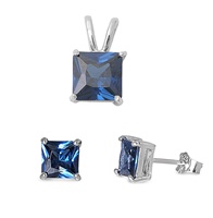 Silver Sets - Blue Sapphire