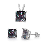 Silver Sets - Rainbow Topaz