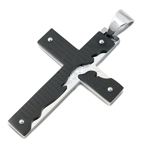 Steel Pendant - Jesus Cross