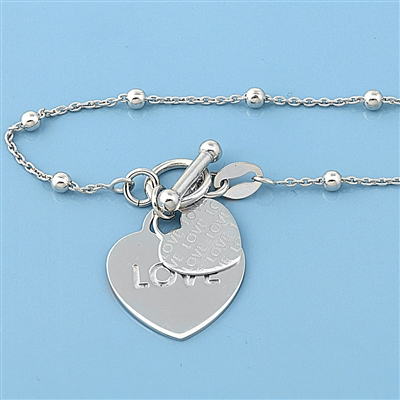 Silver Bracelet - Love Heart