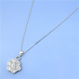 Silver CZ Necklace