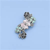 Silver Stone Pendant - Flower