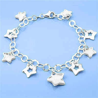 Silver Charm Bracelet - Star