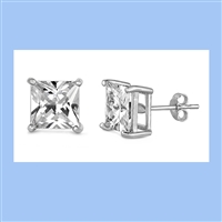 Silver CZ Stud Earrings - Casting