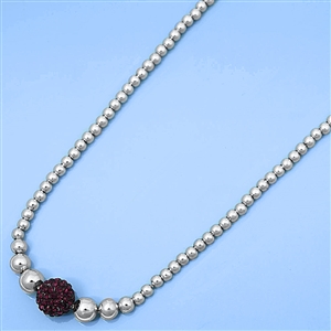 Silver CZ Necklace