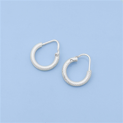 Silver Earrings - Small Hoops