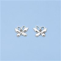 Silver Earrings - Butterfly