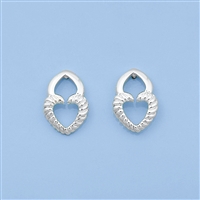 Silver Earrings - Heart