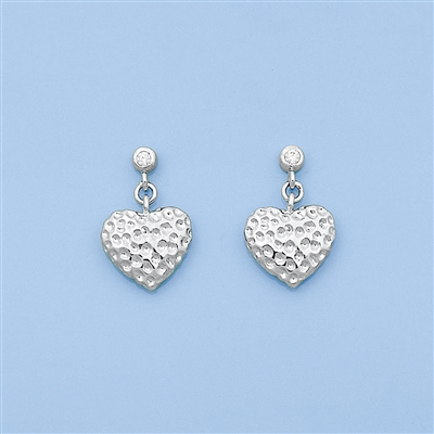 Silver Earrings - Heart