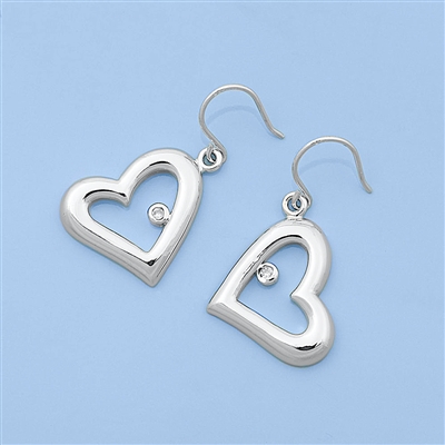 Silver Earrings - Hearts